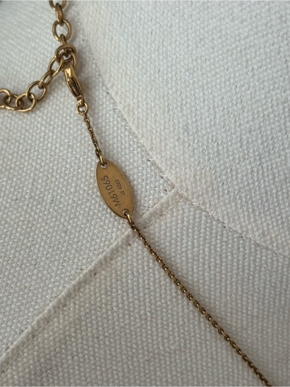 Louis Vuitton Gold 'J' Initial Pendant Necklace - Picture 8 of 9